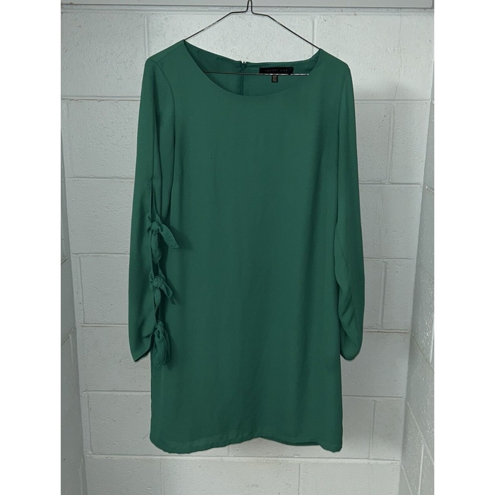 FOREST LILY Red Open Tie Long Sleeve Shift Dress Small Cocktail Party Flowy
